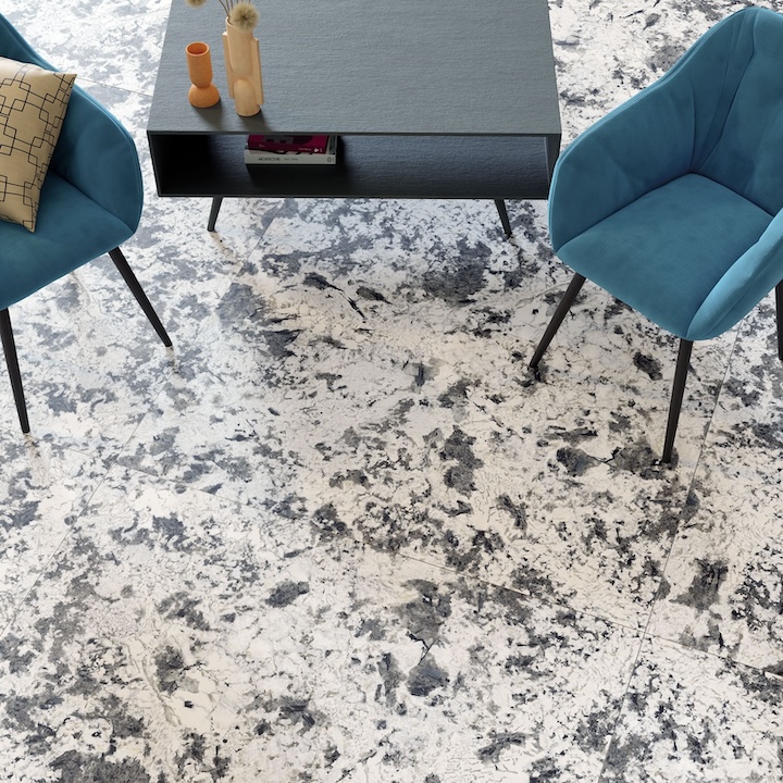 Carrelage Porcelaine Effet Granit Blanc Mat 120X120 - Eala753
