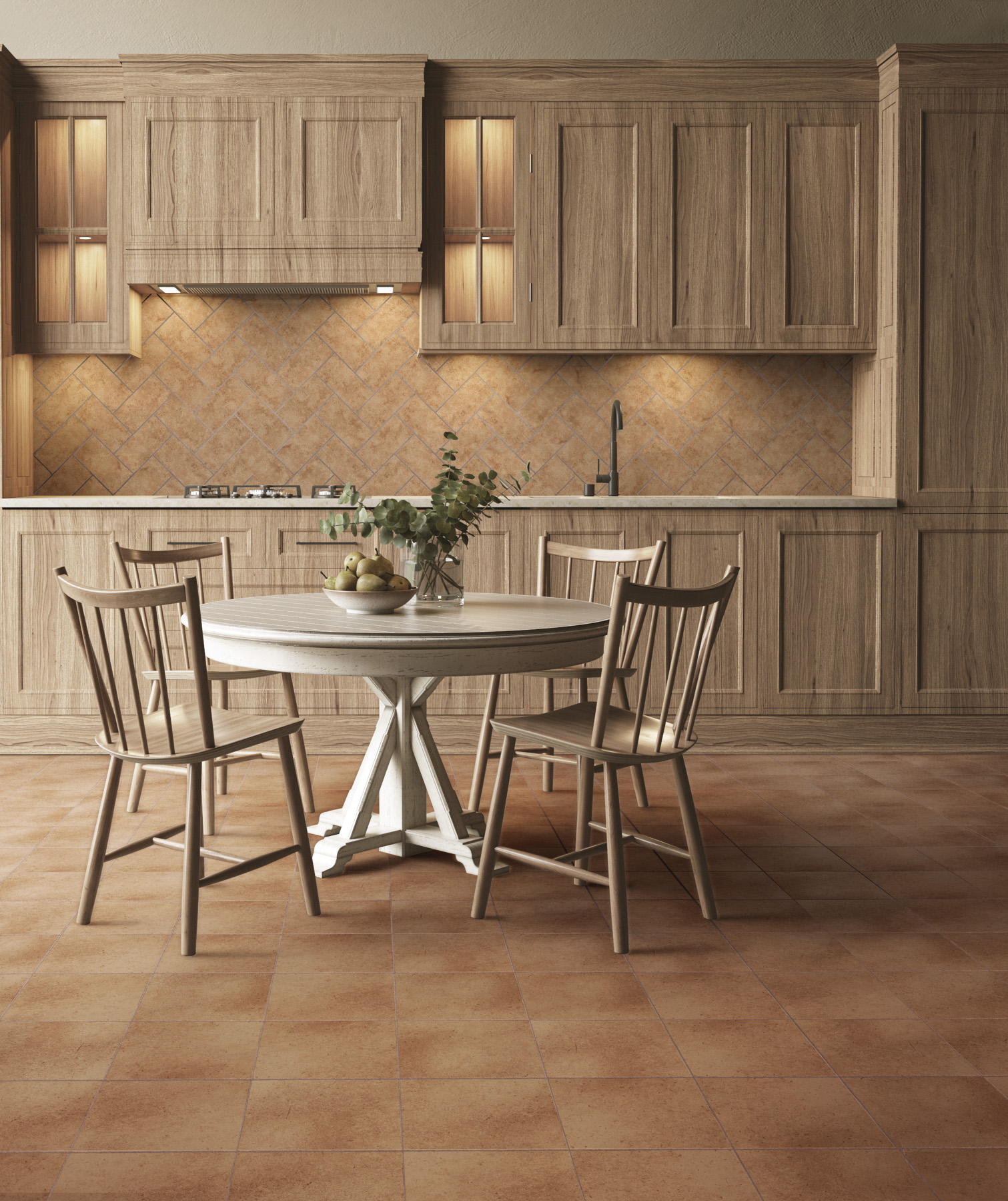 Carrelage Porcelaine Effet Terre Cuite Antique Ivoire Naturel 15X30 - Ecer1473